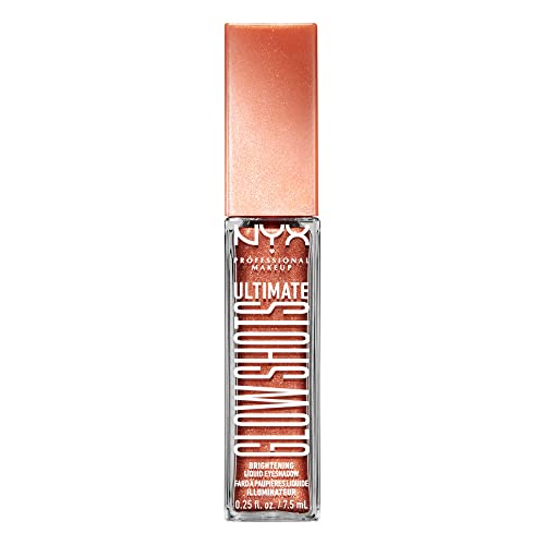 NYX PROFESSIONAL MAKEUP Ultimate Glow Shots, Liquid Eyeshadow, Long-Lasting Shimmer Eye Shadow with Vitamin C - Clementine Fine