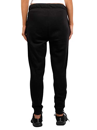 Ultra Game NBA Los Angeles Lakers Womens Jogger Pants Active Basic Fleece Sweatpants , Black, Medium