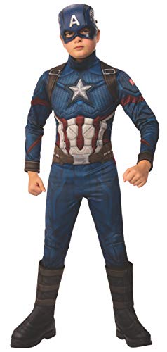 Rubie's Child's Marvel Avengers: Endgame Deluxe Captain America Costume and Mask, Small