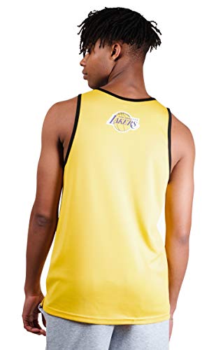 Ultra Game NBA Los Angeles Lakers Mens Jersey Tank Top Mesh Sleeveless Muscle T-Shirt, Team Color, X-Large