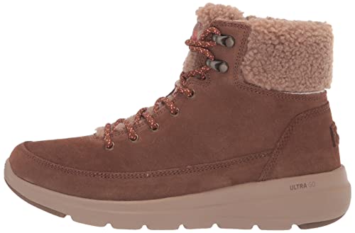 Skechers Women's Glacial Ultra-Woodlands Fashion Boot, Brown, 7.5