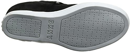 7 DKNY Women's High-Top Sneakers – Slip-On Shoes with Hidden Wedges, Black Cosmos