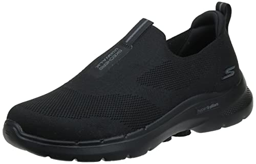 Skechers mens Gowalk 6 - Stretch Fit Slip-on Athletic Performance Walking Shoe, Black, 10 US