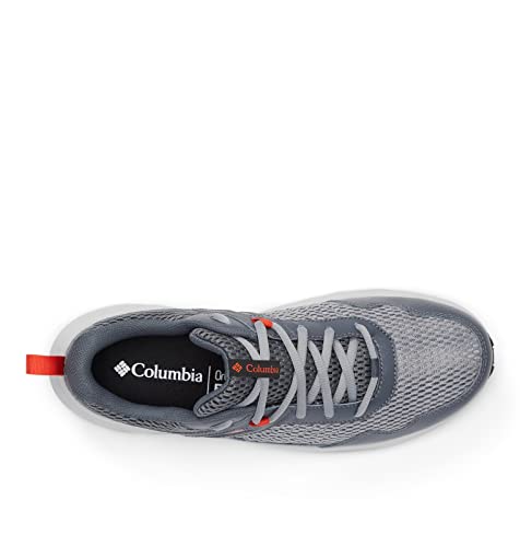 9 Columbia Men's Plateau Hiking Shoe, Monument/Red Quartz