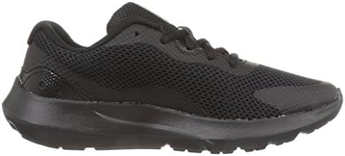 Under Armour Boy's Surge 3 Running Shoe, Black (002)/Black, 3.5 Big Kid