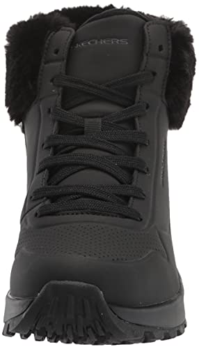 Skechers Women's Sneaker Fashion Boot, Black/Black, 7.5