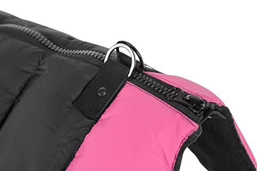 Gooby Padded Vest Dog Jacket - Pink, Small - Warm Zip Up Dog Vest Fleece Jacket with Dual D Ring Leash - Winter Water Resistant Small Dog Sweater - Dog Clothes for Small Dogs Boy and Medium Dogs