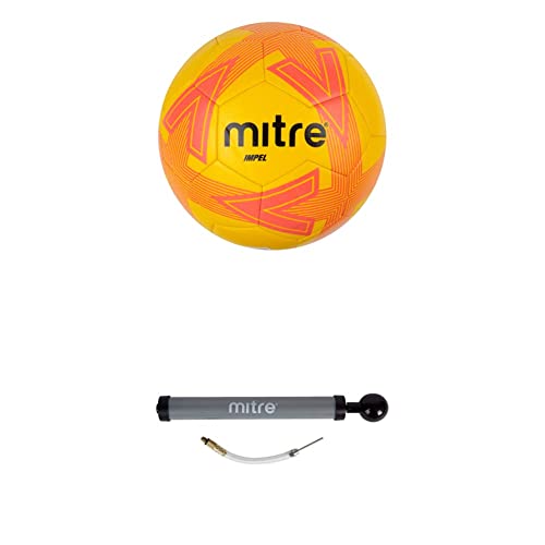 Mitre Unisex Soccer Ball Training Impel,Yellow/Tangerine