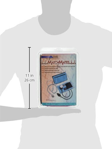 MABIS MatchMates Aneroid Sphygmomanometer and Dual Head Stethoscope Combination Home Blood Pressure Kit with Calibrated Nylon Cuff, Professional Quality, Carrying Case, Magenta