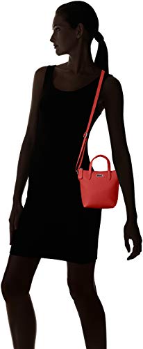 Lacoste Women's Xs Shopping cross body handbags, High Risk Red, One Size US