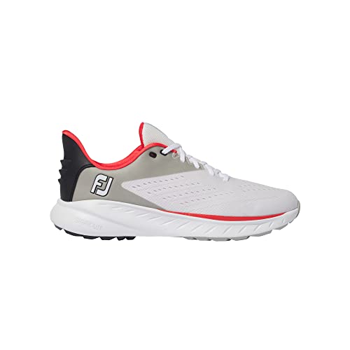 11 FootJoy Men's Fj Flex Xp Golf Shoe, White/Black/Red