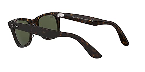 Ray-Ban RB2140 Original Wayfarer Square Sunglasses, Tortoise/G-15 Green, 54 mm