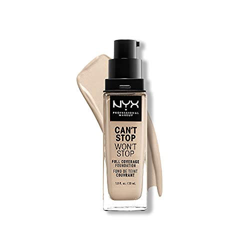 NYX PROFESSIONAL MAKEUP Can't Stop Won't Stop Foundation, 24h Full Coverage Matte Finish - Fair