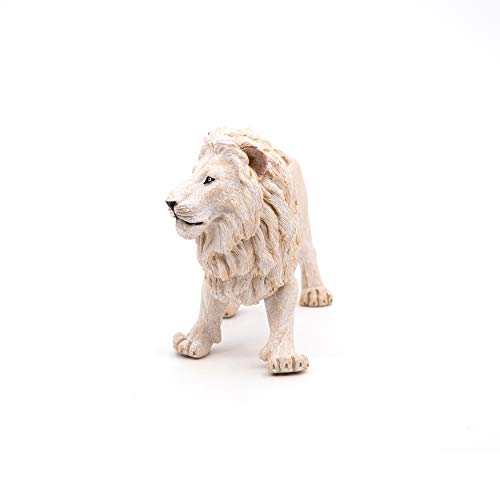 Papo -hand-painted - figurine -Wild animal kingdom - White Lion -50074 -Collectible - For Children - Suitable for Boys and Girls- From 3 years old