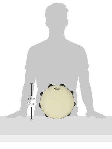 Remo TA-5210-70 Fiberskyn Tambourine - Quadura Black, 10'