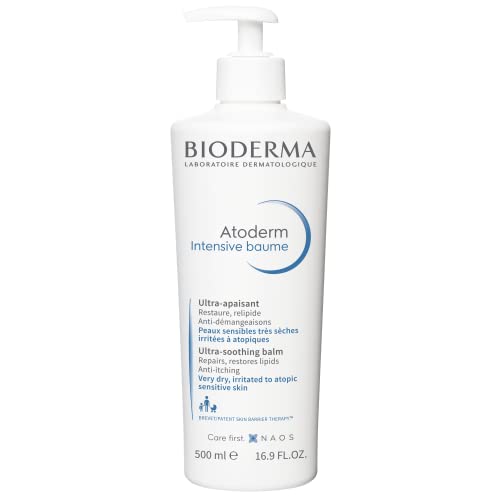 Bioderma - Atoderm - Intensive Balm - Intensely Nourishing Body Cream - Soothes discomfort - for Very Dry Sensitive Skin - 16.7 Fl Oz