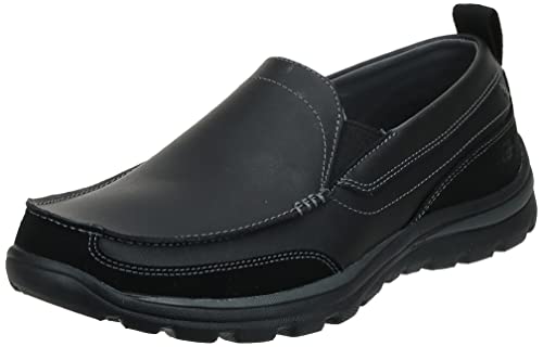 Skechers Men's Relaxed Fit Memory Foam Superior Gains Slip-On,12 M US,Black