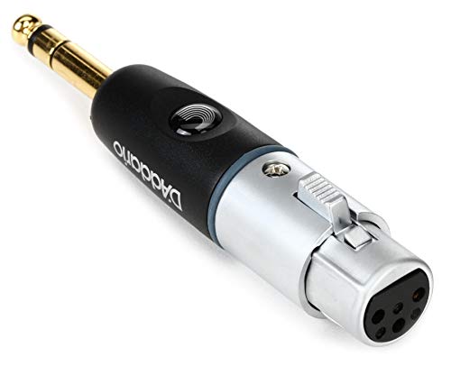 D’Addario PW-P047AA ¼” Male Balanced to XLR Female Adapter – Adapt a Balanced Signal from XLR to ¼” TRS or Vice Versa – Premium Quality Components for Maximum Power and Signal Transfer