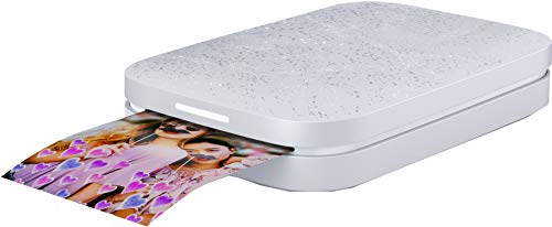 HP Sprocket Portable 2x3' Instant Color Photo Printer (Luna Pearl) Print Pictures on Zink Sticky-Backed Paper from your iOS and Android Device.