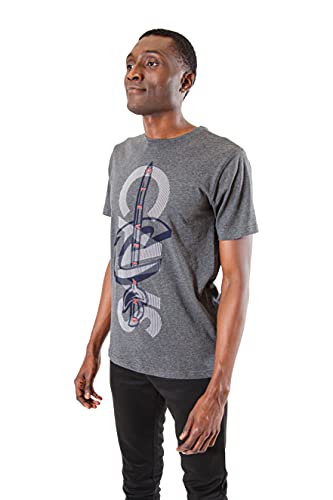 Ultra Game NBA Cleveland Cavaliers Mens Upright Logo Short Sleeve Tee Shirt, Charcoal Heather, Medium