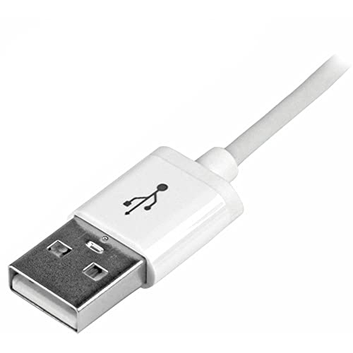 StarTech.com 1m (3ft) White Apple 8-pin Lightning Connector to USB Cable for iPhone / iPod / iPad - Charge and Sync Cable - 1 meter (USBLT1MW)