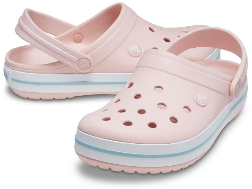 Crocs Unisex Crockband Clogs, Pink Rose, 15 US Women