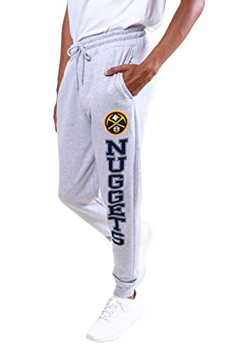 Ultra Game NBA Men's Soft Team Jogger Sweatpants Heather Gray Small