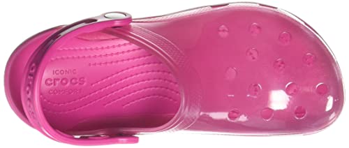 Crocs Unisex Men's and Women's Classic Translucent Clog, Candy Pink, 11 US