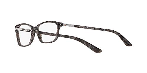 Ralph by Ralph Lauren Women's RA7044 Cat Eye Prescription Eyewear Frames, Shiny Black Marble/Demo Lens, 52 mm