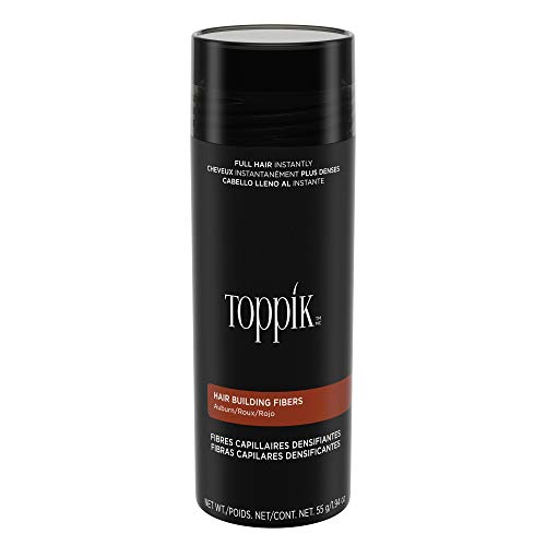 Toppik Hair Building Fibers - Fill In Fine or Thinning Hair - Instantly Thicker, Fuller Looking Hair - 9 Shades for Men and Women - 55g, Auburn, 1.94 Ounce (Pack of 1)
