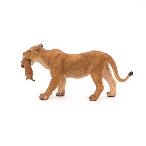 Papo Wild Animal Kingdom Figure, Lioness with Cub, Multicolor (50043)