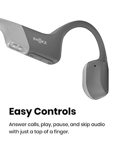 SHOKZ OpenRun (AfterShokz Aeropex) - Open-Ear Bluetooth Bone Conduction Sport Headphones - Sweat Resistant Wireless Earphones for Workouts and Running - Built-in Mic, with Headband