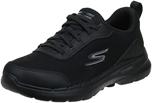 Skechers mens Gowalk 6 - Athletic Workout Walking Shoes With Air Cooled Foam Sneaker, Black 2, 9.5 US