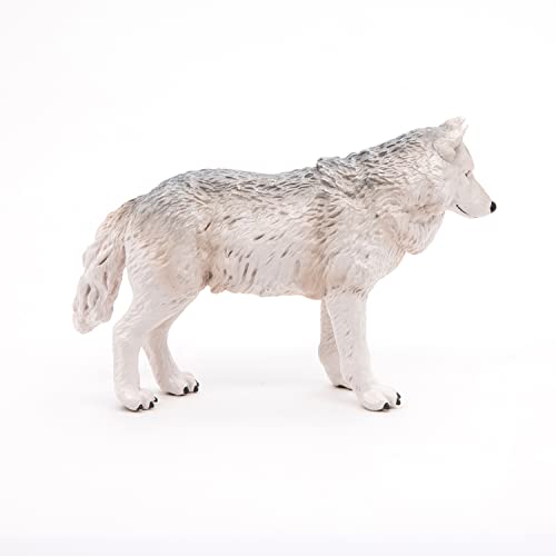 Papo -Hand-Painted - Figurine -Wild Animal Kingdom - Polar Wolf -50195 -Collectible - for Children - Suitable for Boys and Girls- from 3 Years Old