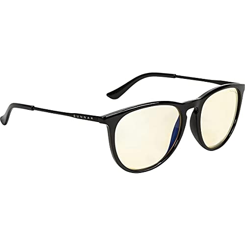 GUNNAR - Premium Gaming and Computer Glasses - Blocks 65% Blue Light - Menlo, Onyx, Amber Tint