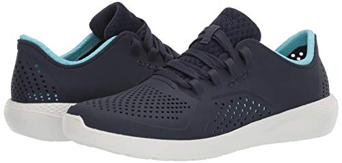 Crocs Women's Literide Pacer Lace-Up Sneakers, Navy/Ice Blue, 11 Women