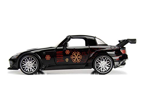 Jada Toys Fast and Furious 1:24 Johnny's Honda S2000 Die-cast Car, Toys for Kids and Adults, Black