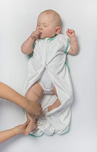 Amazing Baby Microfleece Sleeping Sack, Wearable Blanket with 2-Way Zipper, Use After Swaddle Transition, Playful Dots, Pink, Small 0-6 Month