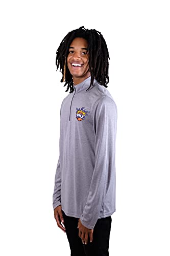 Ultra Game NBA Men's Quarter Zip Long Sleeve Pullover T-Shirt