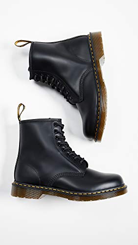 Dr. Martens, Unisex 1460 8 Eye Boot, Black Smooth, 9 US Women/8 US Men