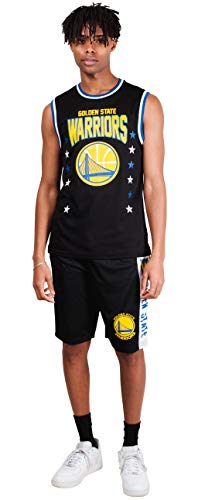 Ultra Game NBA Golden State Warriors Mens Jersey Sleeveless Muscle T-Shirt, Black, X-Large