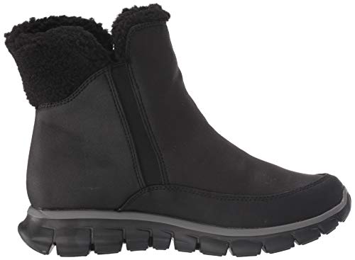 Skechers womens Synergy Snow Boot, Black/Black, 6 US