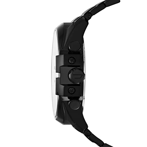 Diesel Men's 59mm Mega Chief Quartz Stainless Steel Chronograph Watch, Color: Black (Model: DZ4283)