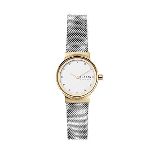 Skagen Women's Freja Stainless Steel Analog-Quartz Watch with Stainless-Steel Strap, Silver, 14 (Model: SKW2666)
