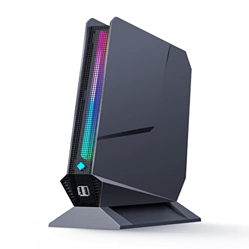 Mini Gaming PC Intel i7-12700H(up to 4.7GHz) 14C/20T NVIDIA RTX3050 32GB DDR4 1TB PCIE4.0 SSD RGB Lights Mini Gaming Desktop Computer Windows 11 Pro, 2X HDMI Type-C WiFi6 BT5.2, 6X USB Ports