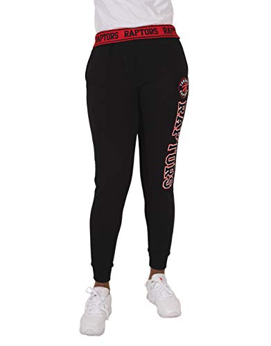 Ultra Game NBA Toronto Raptors Womens Jogger Pants Active Basic Fleece Sweatpants , Black, Small