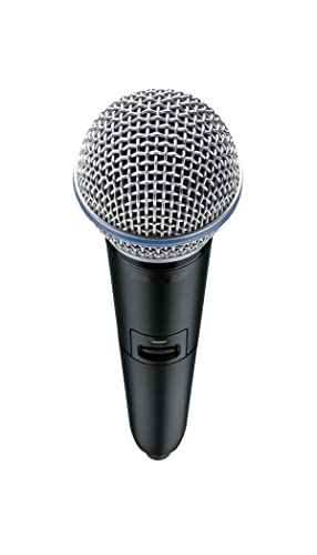 Shure GLX-D+ Dual Band Digital Wireless Handheld Transmitter with BETA 58A Vocal Mic Capsule, 12 hr Battery, for use with GLXD+ Wireless Microphone Systems - Receiver Sold Separately (GLXD2+/B58-Z3)