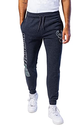 Ultra Game NBA Men's Soft Fleece Active Jogger Sweatpants, Heather Charcoal18, Medium