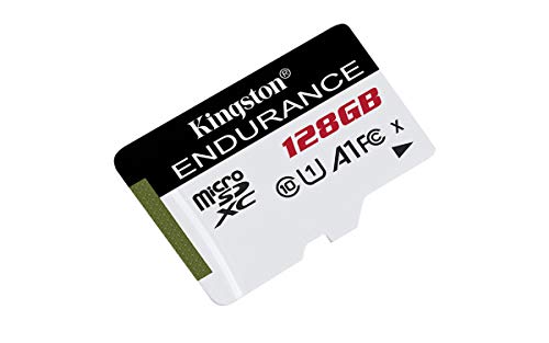 Kingston High Endurance 128GB MicroSD SDXC Flash Memory Card High Performance, 1080P, Full HD, Up to 95MB/S Read, (SDCE/128GB)