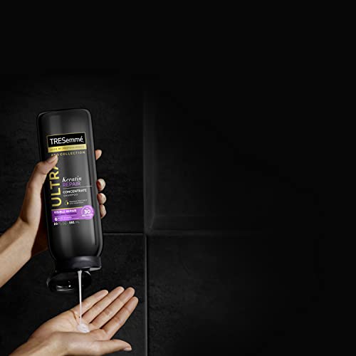 TRESemmé Ultra Keratin Repair Concentrate Shampoo for Damaged Hair, Visible Repair in 30 Seconds, Fast-Lather Technology and 2X More Washes 20 oz